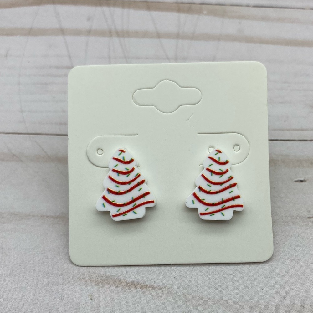 Christmas Cake Acrylic Earrings